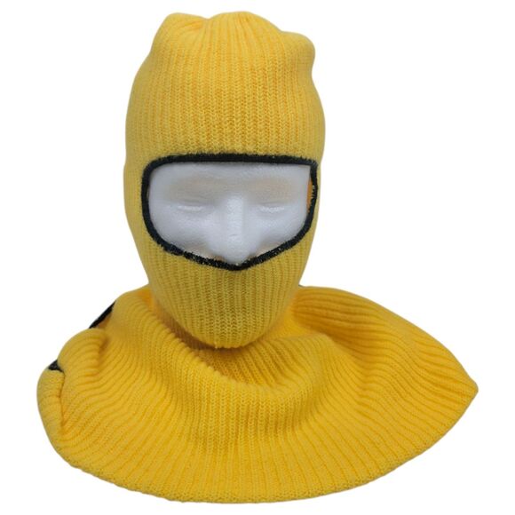 Vintage Snowmobile Full Face Winter Knit Ski Mask Yellow ski-doo? - Picture 2 of 10